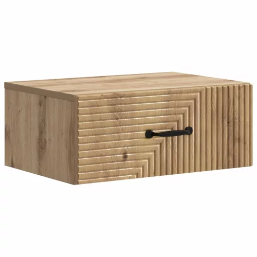 vidaXL Fali éjjeli szekrény fiókkal Kézműves Tölgy 49 x 34,5 x 20 cm