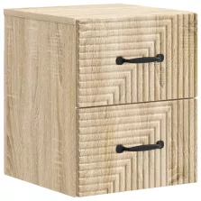   vidaXL Fali éjjeli szekrény Sonoma Tölgy 34,5 x 33 x 40 cm Szerelt Fa