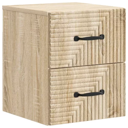 vidaXL Fali éjjeli szekrény Sonoma Tölgy 34,5 x 33 x 40 cm Szerelt Fa