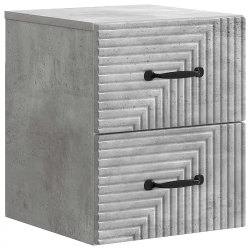 vidaXL Fali éjjeli szekrény Betonszürke 34,5 x 33 x 40 cm Szerelt Fa