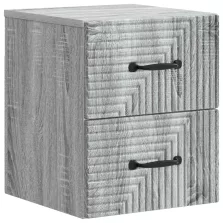   vidaXL Fali éjjeli szekrény Szürke Sonoma 34,5 x 33 x 40 cm Szerelt Fa