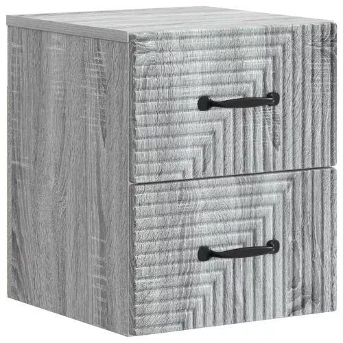 vidaXL Fali éjjeli szekrény Szürke Sonoma 34,5 x 33 x 40 cm Szerelt Fa