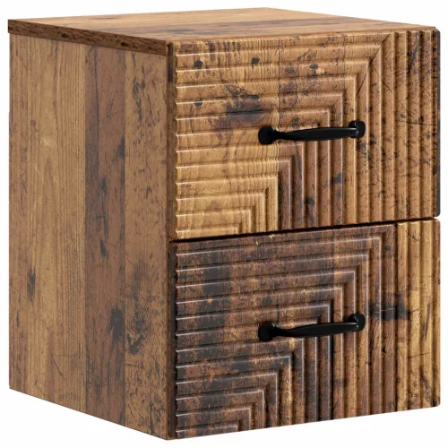 vidaXL Fali éjjeli szekrény Antik Fa 34,5 x 33 x 40 cm Szerelt Fa