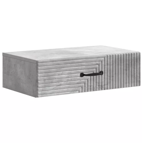 vidaXL Fali oldaltábla Betonszürke 59 x 34,5 x 17 cm Szerelt Fa