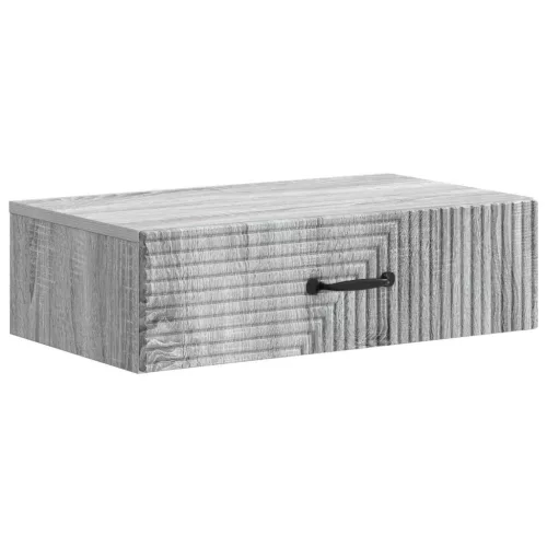 vidaXL Fali oldaltábla Szürke Sonoma 59 x 34,5 x 17 cm Szerelt Fa
