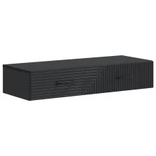   vidaXL Fali oldaltábla Fekete 87,5 x 34,5 x 17 cm Szerelt Fa