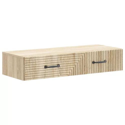 vidaXL Fali oldaltábla Sonoma Tölgy 87,5 x 34,5 x 17 cm Szerelt Fa