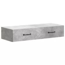   vidaXL Fali oldaltábla Betonszürke 87,5 x 34,5 x 17 cm Szerelt Fa