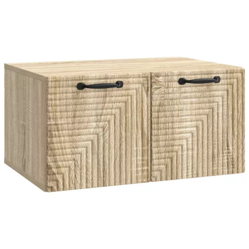 vidaXL Fali TV szekrény Sonoma Tölgy 59,5 x 41 x 30 cm Szerelt Fa