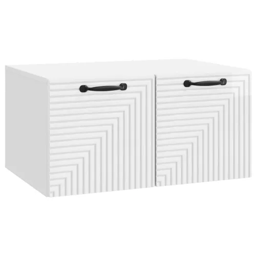 vidaXL Fali TV szekrény Magasfényű Fehér 59,5 x 41 x 30 cm Szerelt Fa