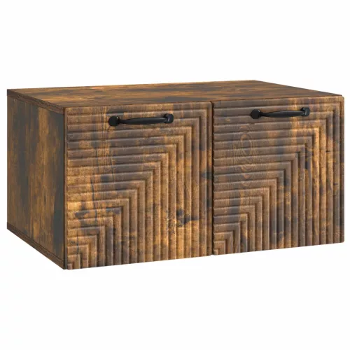 vidaXL Fali TV szekrény Füstös Tölgy 59,5 x 41 x 30 cm Szerelt Fa