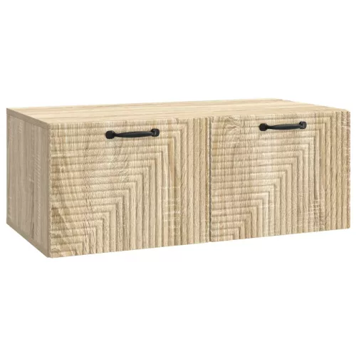 vidaXL Fali TV szekrény Sonoma Tölgy 78,5 x 41 x 30 cm Szerelt Fa