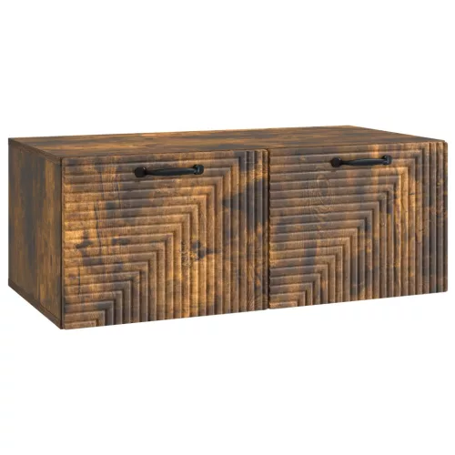 vidaXL Fali TV szekrény Füstös Tölgy 78,5 x 41 x 30 cm Szerelt Fa