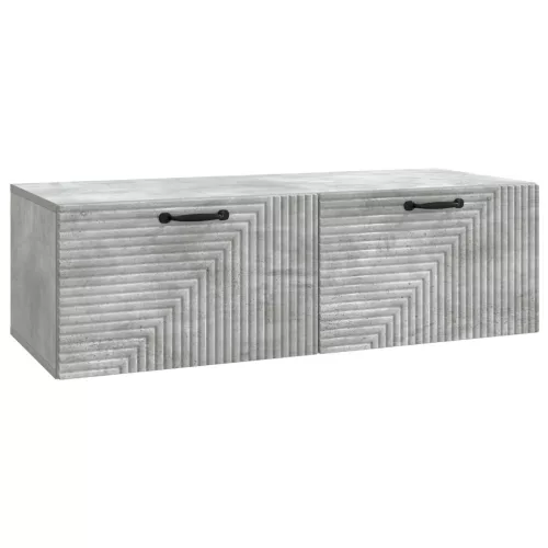 vidaXL Fali TV szekrény Betonszürke 98 x 41 x 30 cm Szerelt Fa