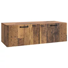 vidaXL Fali TV szekrény Antik Fa 98 x 41 x 30 cm Szerelt Fa