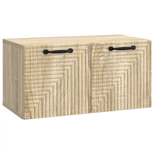 vidaXL Fali TV szekrény Sonoma Tölgy 59,5 x 31 x 30 cm Szerelt Fa