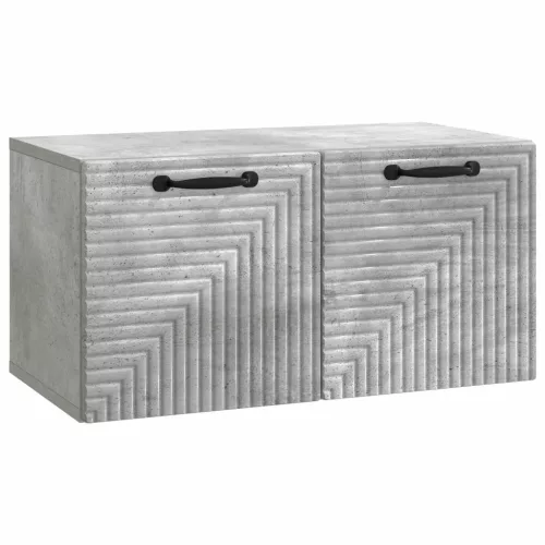 vidaXL Fali TV szekrény Betonszürke 59,5 x 31 x 30 cm Szerelt Fa