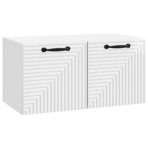 vidaXL Fali TV szekrény Magasfényű Fehér 59,5 x 31 x 30 cm Szerelt Fa