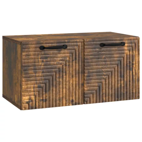 vidaXL Fali TV szekrény Füstös Tölgy 59,5 x 31 x 30 cm Szerelt Fa