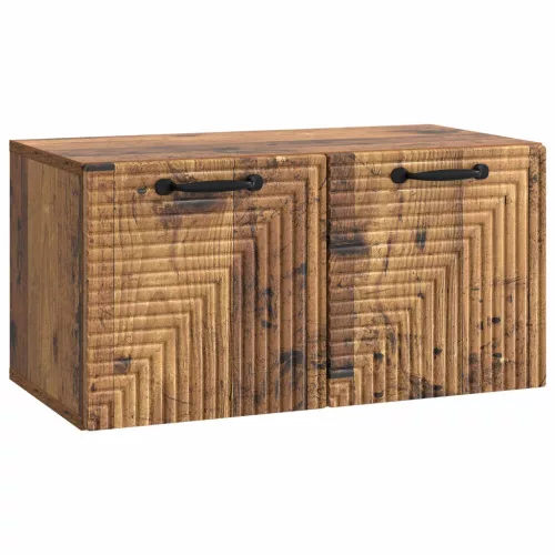 vidaXL Fali TV szekrény Antik Fa 59,5 x 31 x 30 cm Szerelt Fa