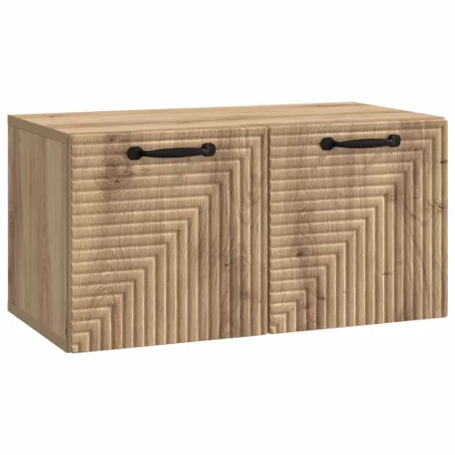 vidaXL Fali TV szekrény Kézműves Tölgy 59,5 x 31 x 30 cm Szerelt Fa