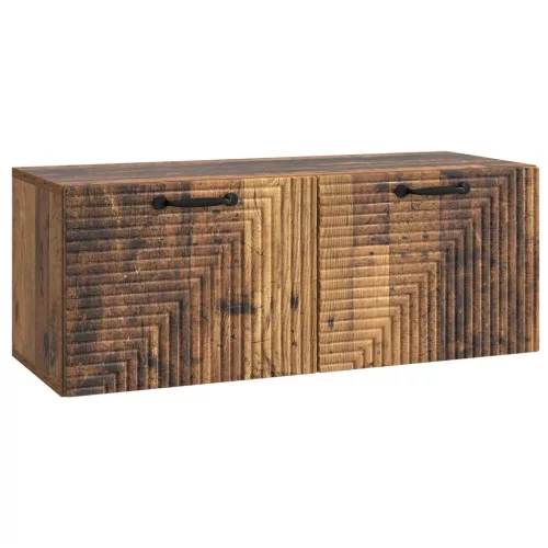 vidaXL Fali TV szekrény Antik Fa 78,5 x 31 x 30 cm Szerelt Fa