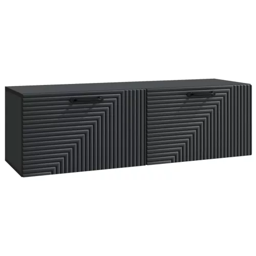 vidaXL Fali TV szekrény Fekete 98 x 31 x 30 cm Szerelt Fa
