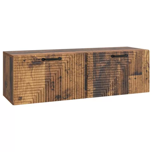 vidaXL Fali TV szekrény Antik Fa 98 x 31 x 30 cm Szerelt Fa
