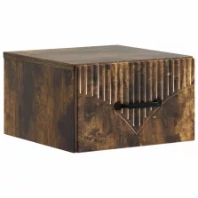   vidaXL Fali éjjeli szekrény Füstös Tölgy 34,5 x 33 x 20 cm Szerelt Fa