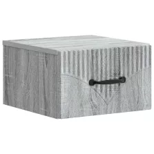   vidaXL Fali éjjeli szekrény Szürke Sonoma 34,5 x 33 x 20 cm Szerelt Fa
