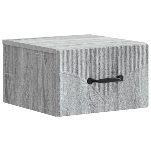 vidaXL Fali éjjeli szekrény Szürke Sonoma 34,5 x 33 x 20 cm Szerelt Fa