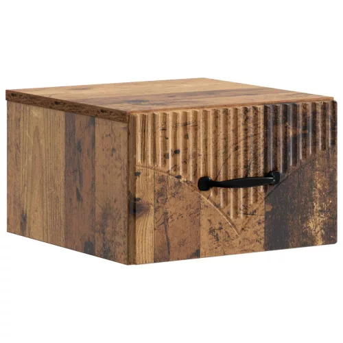 vidaXL Fali éjjeli szekrény Antik Fa 34,5 x 33 x 20 cm Szerelt Fa
