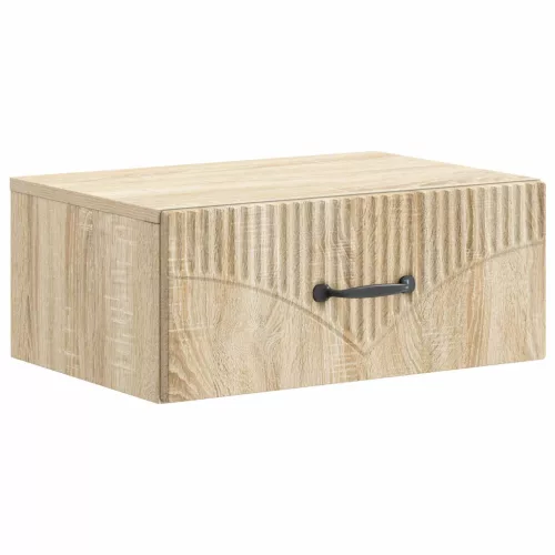 vidaXL Fali éjjeli szekrény Sonoma Tölgy 49 x 34,5 x 20 cm Szerelt Fa