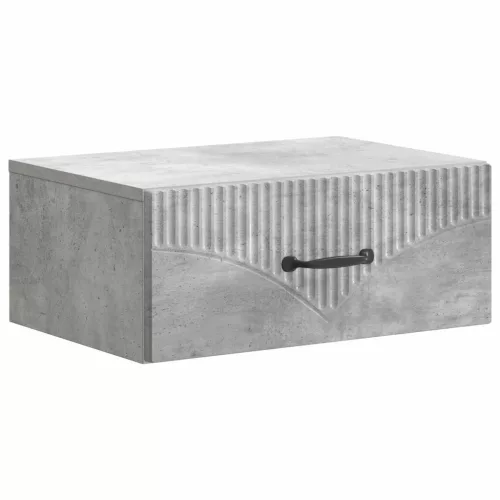 vidaXL Fali éjjeli szekrény Betonszürke 49 x 34,5 x 20 cm Szerelt Fa