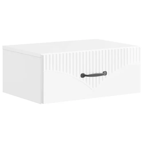 vidaXL Fali éjjeli szekrény fiókkal Magasfényű Fehér 49 x 34,5 x 20 cm