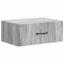   vidaXL Fali éjjeli szekrény Szürke Sonoma 49 x 34,5 x 20 cm Szerelt Fa