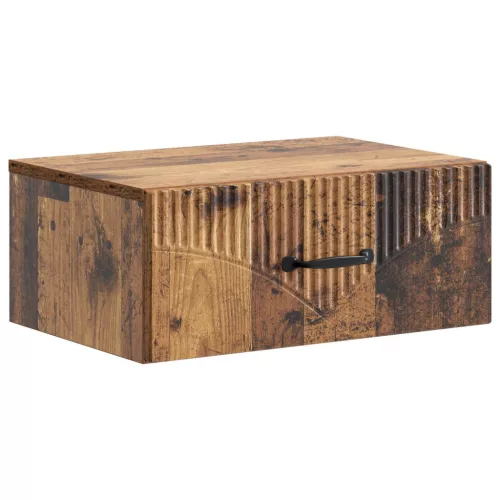vidaXL Fali éjjeli szekrény Antik Fa 49 x 34,5 x 20 cm Szerelt Fa