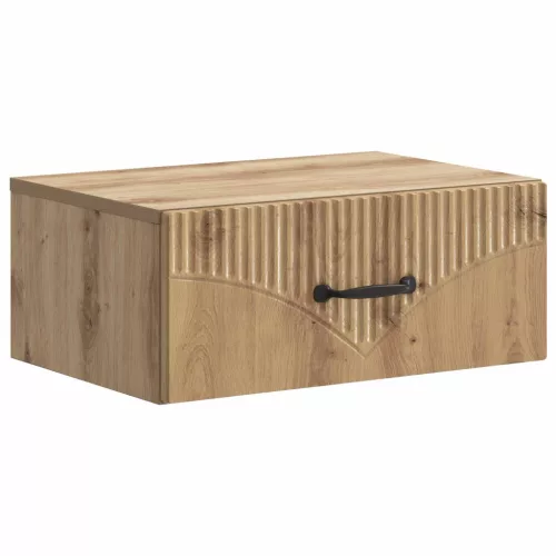 vidaXL Fali éjjeli szekrény fiókkal Kézműves Tölgy 49 x 34,5 x 20 cm