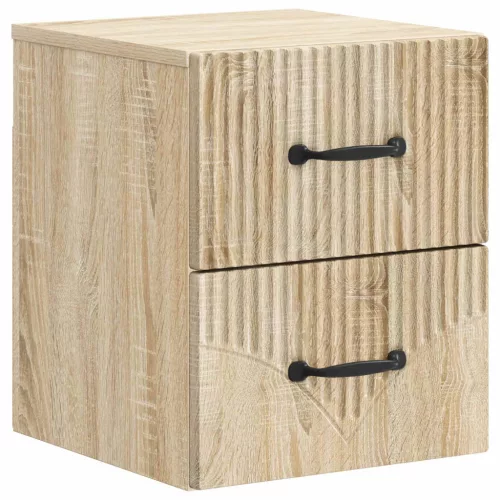 vidaXL Fali éjjeli szekrény Sonoma Tölgy 34,5 x 33 x 40 cm Szerelt Fa