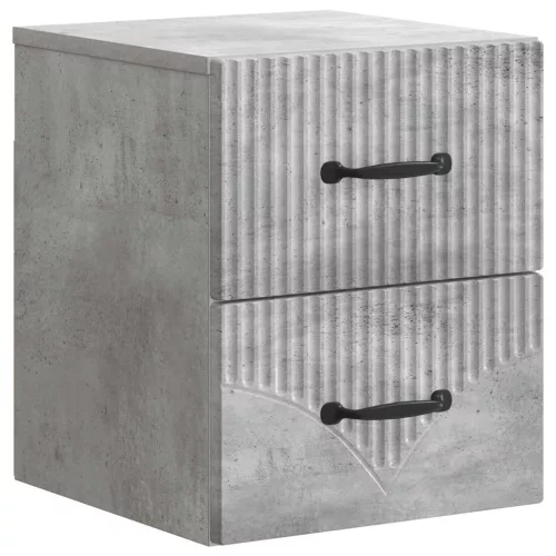 vidaXL Fali éjjeli szekrény Betonszürke 34,5 x 33 x 40 cm Szerelt Fa