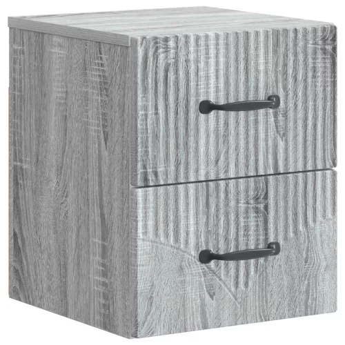 vidaXL Fali éjjeli szekrény Szürke Sonoma 34,5 x 33 x 40 cm Szerelt Fa