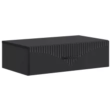 vidaXL Fali oldaltábla Fekete 59 x 34,5 x 17 cm Szerelt Fa