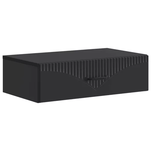 vidaXL Fali oldaltábla Fekete 59 x 34,5 x 17 cm Szerelt Fa