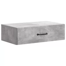   vidaXL Fali oldaltábla Betonszürke 59 x 34,5 x 17 cm Szerelt Fa