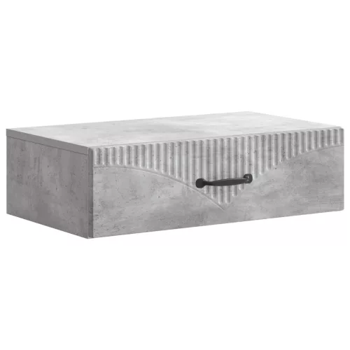 vidaXL Fali oldaltábla Betonszürke 59 x 34,5 x 17 cm Szerelt Fa