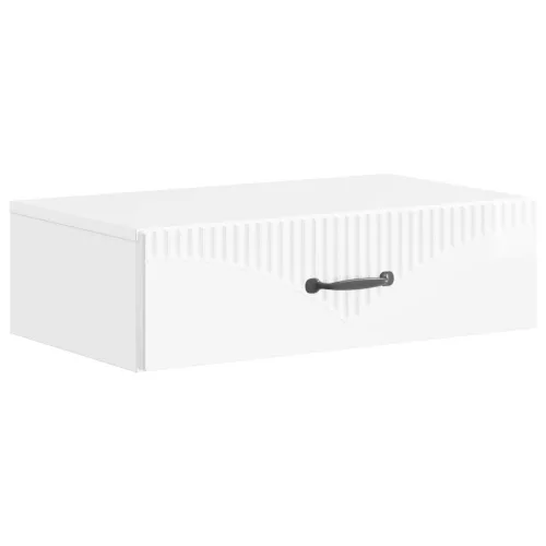 vidaXL Fali oldaltábla Magasfényű Fehér 59 x 34,5 x 17 cm Szerelt Fa