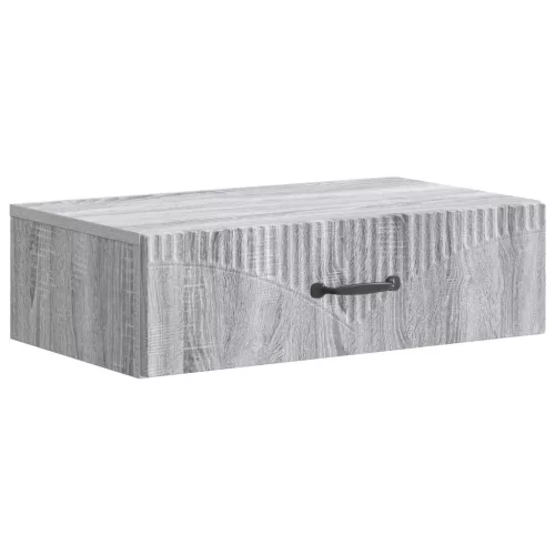 vidaXL Fali oldaltábla Szürke Sonoma 59 x 34,5 x 17 cm Szerelt Fa
