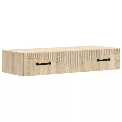 vidaXL Fali oldaltábla Sonoma Tölgy 87,5 x 34,5 x 17 cm Szerelt Fa