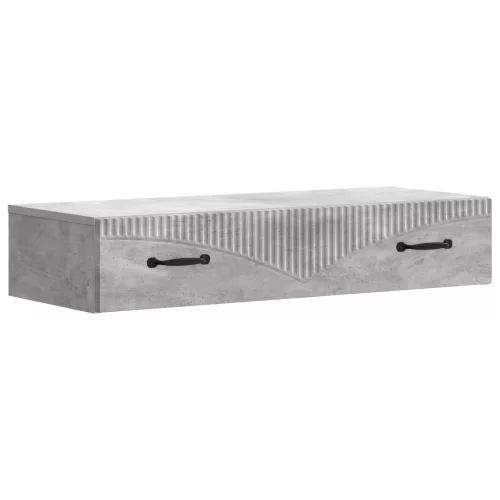 vidaXL Fali oldaltábla Betonszürke 87,5 x 34,5 x 17 cm Szerelt Fa