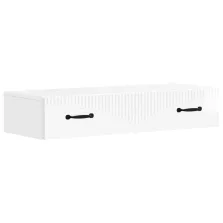   vidaXL Fali oldaltábla Magasfényű Fehér 87,5 x 34,5 x 17 cm Szerelt Fa